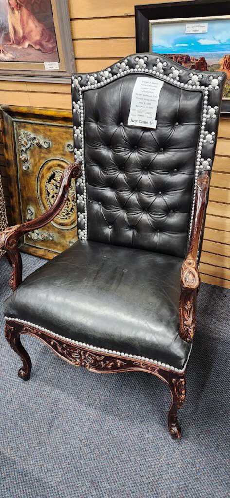 Double D Ranch Home Leather Tufted Chair Home Collection