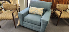 Load image into Gallery viewer, Like New Bassett Quality Sofa &amp; Chair Blue with 3 pillows
