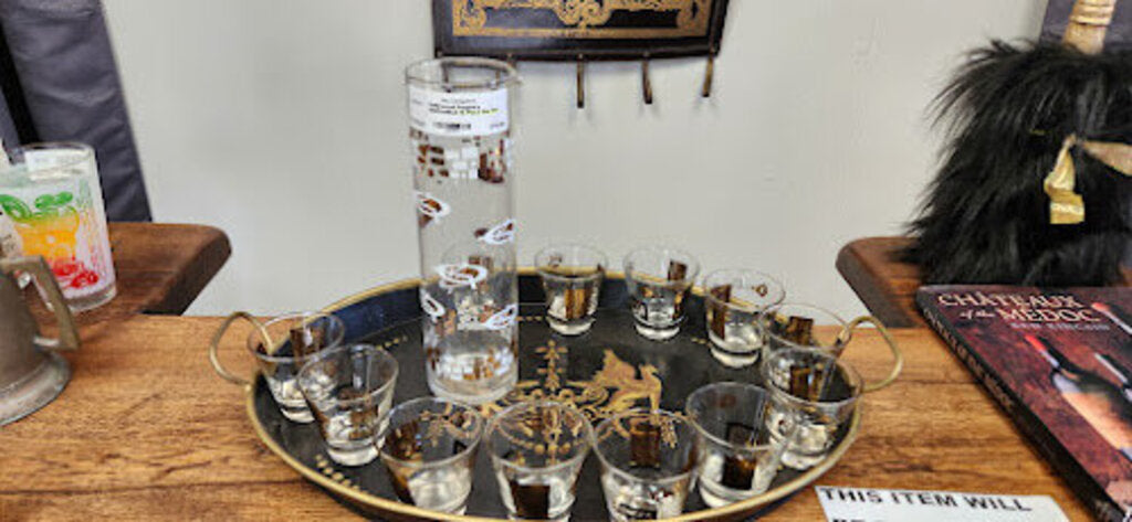 Hollywood Regency MidCenMod 13 Piece Bar Set