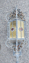 Load image into Gallery viewer, Vintage Gothic Wrought Iron Large Lantern as is
