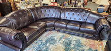 Load image into Gallery viewer, Top Grain Leather Crocodile Embossed Apollo Sectional Sofa
