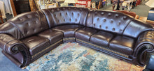 Load image into Gallery viewer, Top Grain Leather Crocodile Embossed Apollo Sectional Sofa
