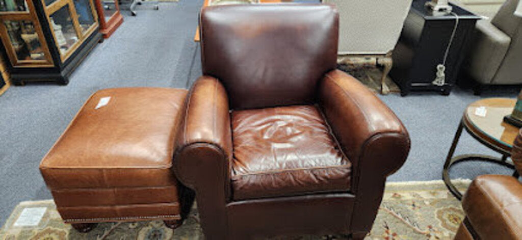 Pottery Barn Leather Club Chair