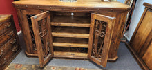Load image into Gallery viewer, Large Rustic Console Buffet Bar (TV Remote Riser Back)
