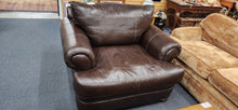 Load image into Gallery viewer, Large Oversize Leather Chair by Distinctions as is leather
