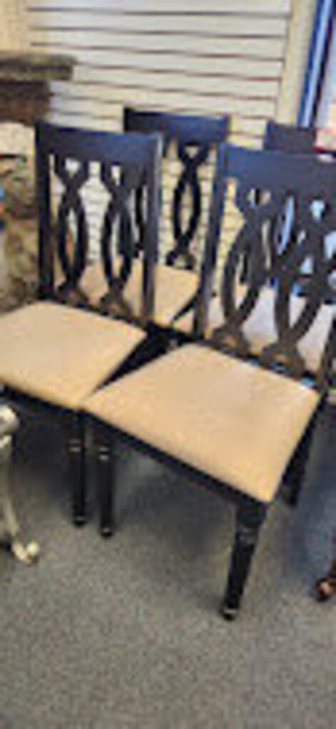 Macy's Black & White Chairs set of 4