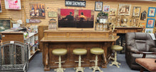 Load image into Gallery viewer, Antique Bar Counter, 6-&amp;7-Barstools+Wood Trim, as is
