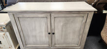 Load image into Gallery viewer, Vintage Gray 2-Door Storage Cabinet or Entertainment Center
