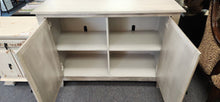 Load image into Gallery viewer, Vintage Gray 2-Door Storage Cabinet or Entertainment Center
