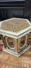 Load image into Gallery viewer, Custom Designed Leopard Painted Vintage Table (storage inside)
