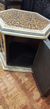 Load image into Gallery viewer, Custom Designed Leopard Painted Vintage Table (storage inside)
