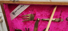 Load image into Gallery viewer, Vintage 126 Piece Bronze Flatware set in case URAI Thialand
