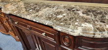Load image into Gallery viewer, Large Bakers Rack Style Marble Design Buffet Sideboard American Drew

