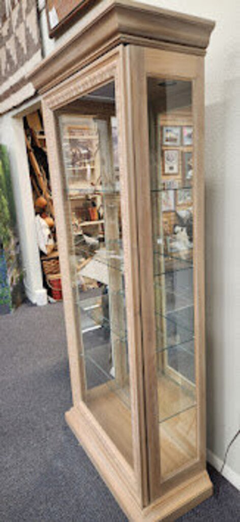 Lighted Glass 4-Shelf Curio Cabinet 15 1/2d x 34w x 76 1/2h