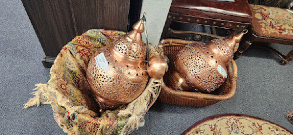 Copper Hanging Lantern (1) each (Box at Counter)