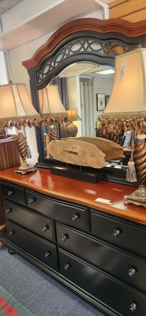 Chest of 7-Drawers Dresser with Mirror Ashley as is top spot