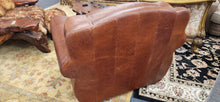 Load image into Gallery viewer, Quality Leather Camel Club Chair Nailhead Trim Robinson &amp; Robinson
