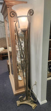 Load image into Gallery viewer, Tall Ornate Metal Torch Lamp
