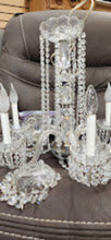 Load image into Gallery viewer, Crystal Chendelier Vintage Glass Arms Design
