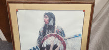 Load image into Gallery viewer, Mark Rohrig Native American Holding Shield signed 1983 as is
