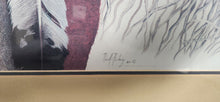 Load image into Gallery viewer, Mark Rohrig Native American Holding Shield signed 1983 as is
