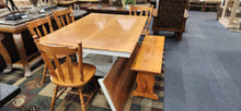 Load image into Gallery viewer, Oak Dining Table w/ 4 Chairs, Bench, Leaf
