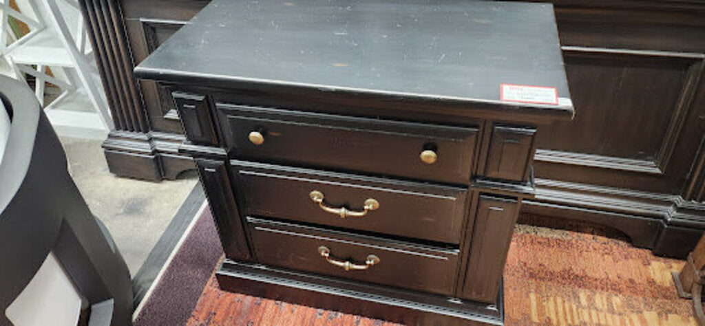 Large End Table Black 3-Door Progressive Furniture
