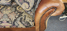 Load image into Gallery viewer, Custom Tapestry Leather Couch 4-Pillows Paul Robert
