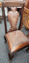 Load image into Gallery viewer, Peruvian Ornate Leather Circle Table w/2 Design Chairs
