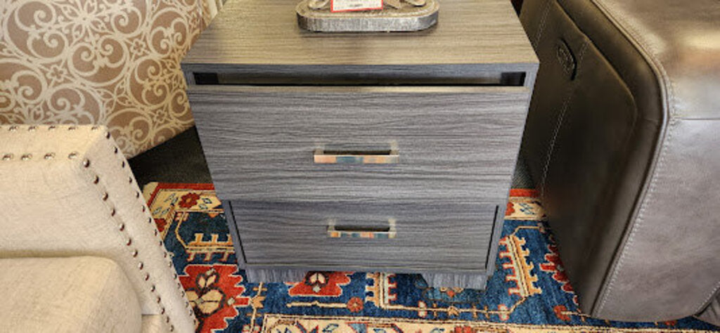 Gray End Table Night Stand with drawer by Coastal (1) each