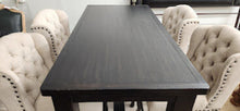 Load image into Gallery viewer, Black Pub Tall Table with 4-White Chairs (scotchguarded)
