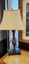 Load image into Gallery viewer, Ornate Black Metal Lamp (1) each
