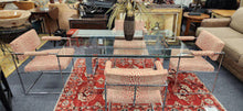Load image into Gallery viewer, Milo Baughman Daughman Modern Leopard Upholstery Chairs Glass Chrome Table
