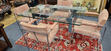 Load image into Gallery viewer, Milo Baughman Daughman Modern Leopard Upholstery Chairs Glass Chrome Table
