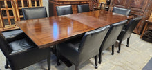 Load image into Gallery viewer, Dining Table +Leaf+8 Leather Mitchell Gold Rolling Chairs
