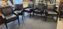 Load image into Gallery viewer, Dining Table +Leaf+8 Leather Mitchell Gold Rolling Chairs
