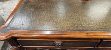 Load image into Gallery viewer, Antique Chest Leather Top Locks 2-keys 1 key at counter
