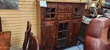 Load image into Gallery viewer, Large Cherry Sideboard Lighted Buffet Cabinet Woodley's Fine Furniture
