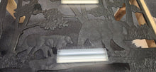 Load image into Gallery viewer, Custom Pine Frame Aspen Leg Bear Glass Table FIRM
