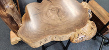 Load image into Gallery viewer, Custom Live Edge Mulberry Pipe Base Side Table FIRM
