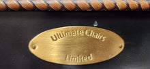 Load image into Gallery viewer, Carved Wood Leather Arm Chair Ultimate Chair Unlimited Vintage as is
