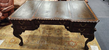 Load image into Gallery viewer, Maitland Smith Mahagony Partners Writing Desk top as is
