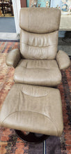 Load image into Gallery viewer, Like New Leather Recliner Barcalounger w/footstool
