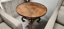 Load image into Gallery viewer, Antique Round Bentwood Tripod Legs Side Table top as is
