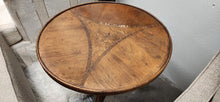 Load image into Gallery viewer, Antique Round Bentwood Tripod Legs Side Table top as is
