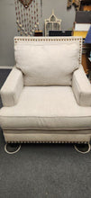 Load image into Gallery viewer, Large Linen Lounge Chair Nailhead Trim Ashley (liner as is)
