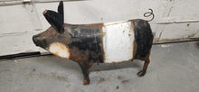 Load image into Gallery viewer, Metal Saddleback Pig Yard Art 24" x 36"
