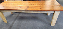 Load image into Gallery viewer, Custom Sawmill Wood Table with 3-Bench Seats
