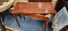 Load image into Gallery viewer, Gaming Rotating Fold-Over Twist Top Scalllope Edge Table Vintage
