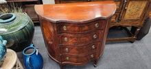 Load image into Gallery viewer, Mahogany Bow-front Quality 4-Drawer Commode Console

